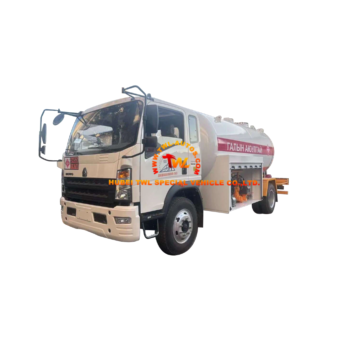 TWL HOWO 6 ton LPG bobtail tanker truck with pump and metering equipment