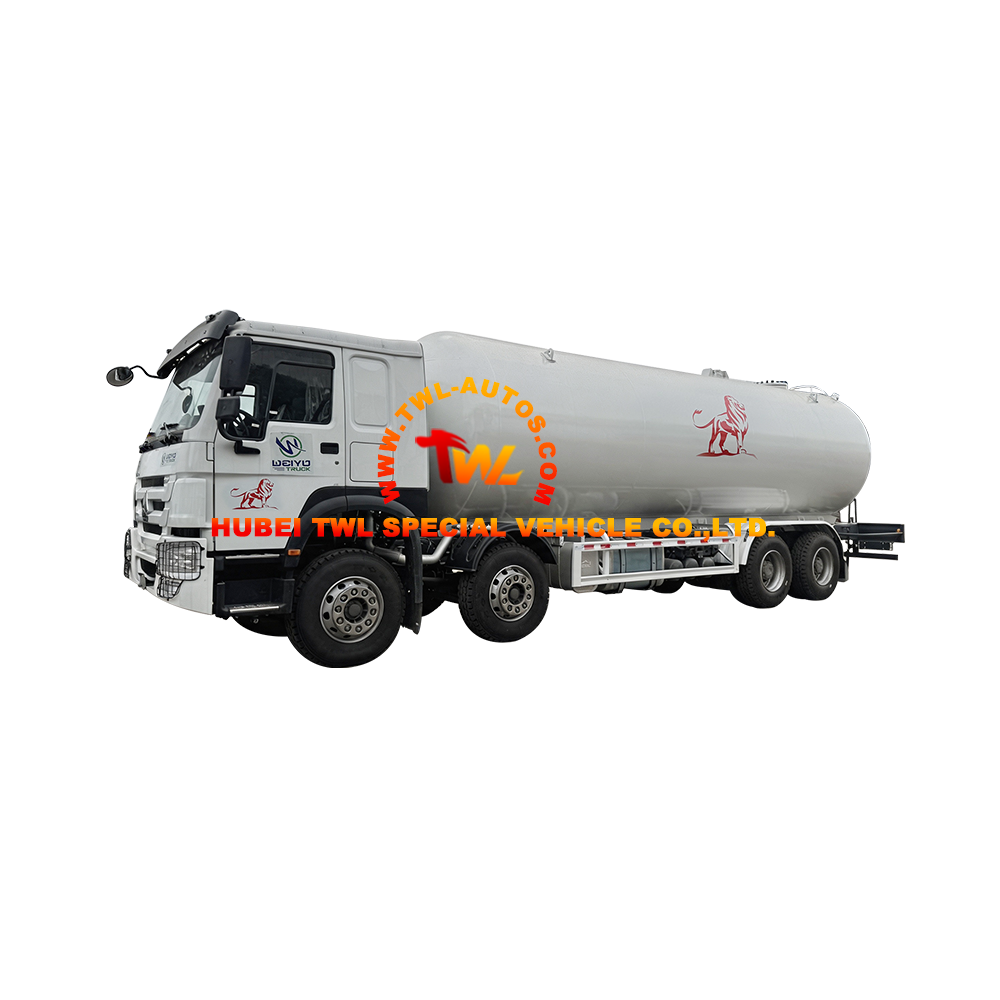 TWL Sinotruk HOWO 8x4 35.5 cubic metre LPG tank truck for bulk transport